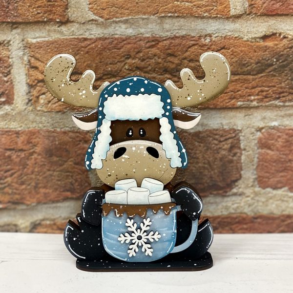 Winter Moose with Hot Chocolate