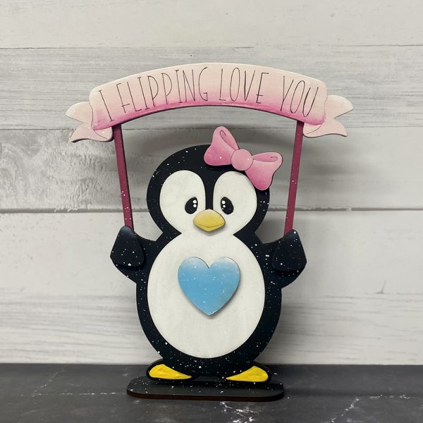 I Flipping Love You Penguin Valentine